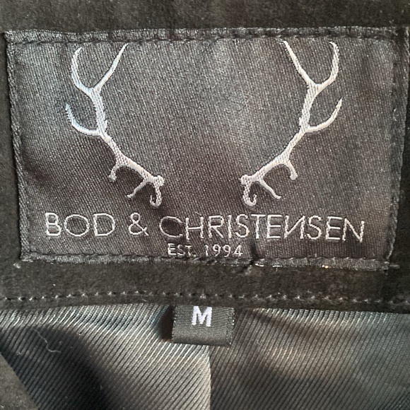 Bod & Christensen NWT PHOEBE Lined Black Goat Suede Zip Close Jacket size medium - Picture 10 of 12